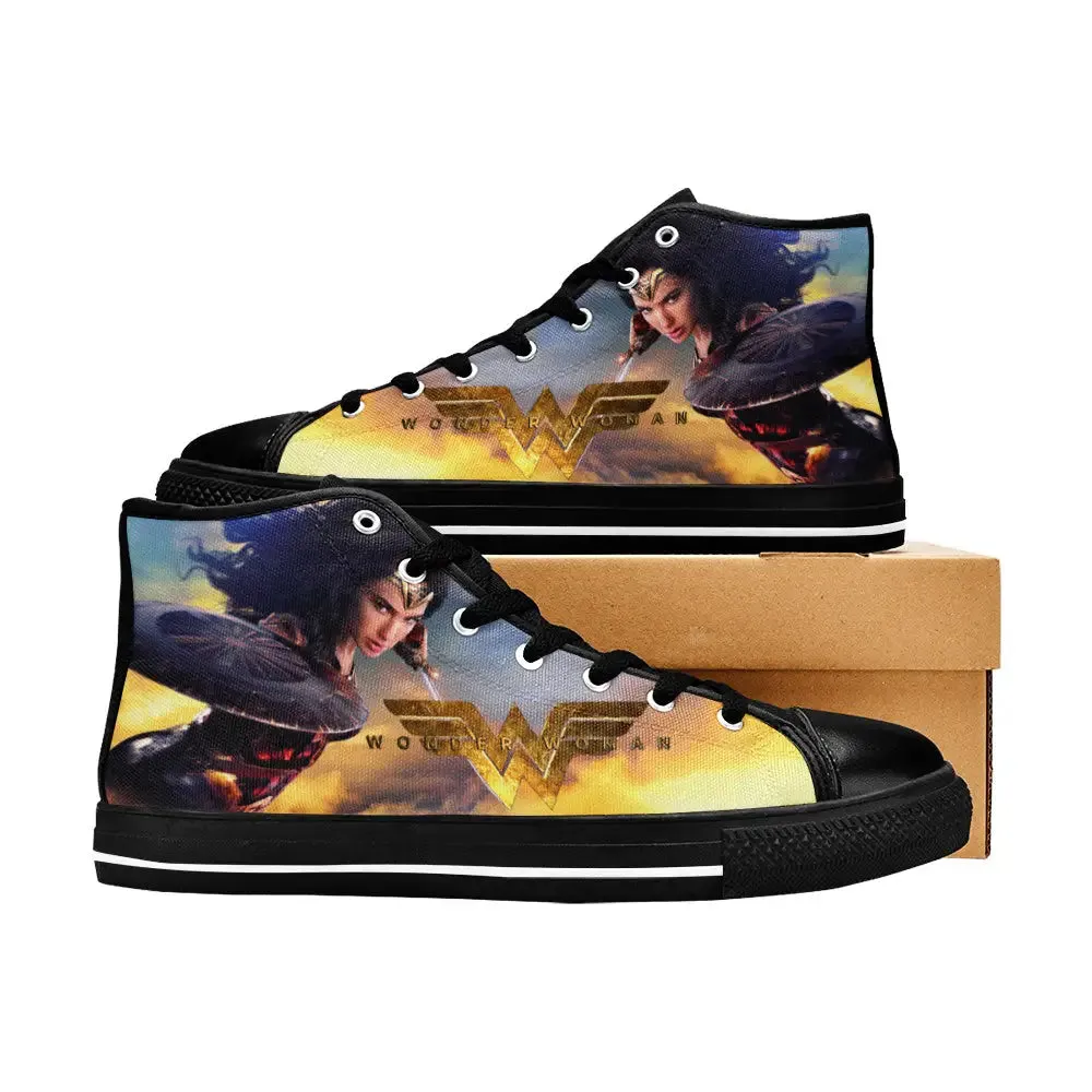 Wonder Woman Shoes High Top Sneakers for Kids and Adults