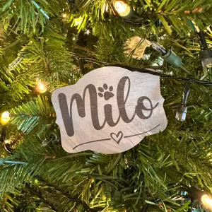 Wooden Name Ornament